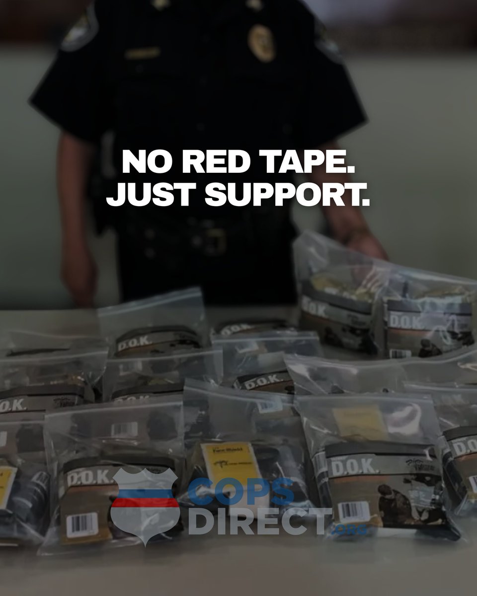 CopsDirect's tweet photo. Many departments need lifesaving gear but don’t have the funding.

Cops Direct helps bridge that gap by getting trauma kits and medical equipment directly to the agencies that need it most.

Support the mission at https://t.co/DnwWIdmB1K

#FirstResponders https://t.co/Fh4MDa2dqf