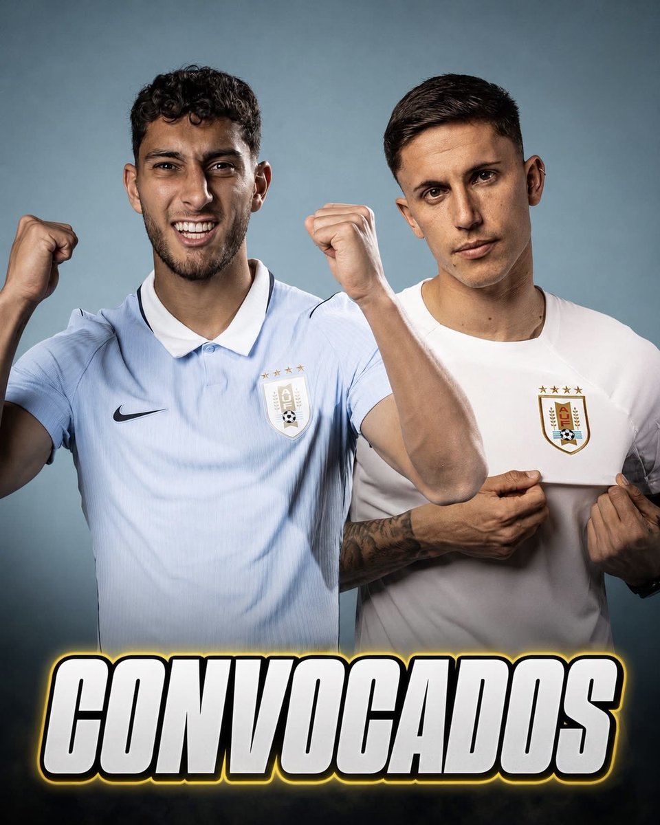 Manuu1390's tweet photo. 🚨¡ÚLTIMO MOMENTO!🚨
Brian Rodríguez y Sebastián Cáceres YA están con la Selección Uruguaya. 🇺🇾
Los Charrúas ya estan en el último filtro de cara a la Copa del Mundo 2026. 👊
¡¡CON TODO POR EL MUNDIAL, CRACKS!! 🔥
#Ultimomomento #BrianRodriguez #SebastianCaceres #Uruguay https://t.co/QKWhTAX3iO