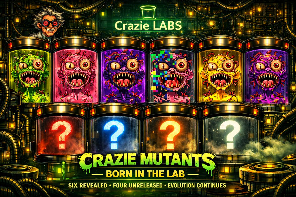 Crazielabs's tweet photo. To celebrate our first round Victory at @DreamBayio may madness how about a SNEAK PEEK:

Introducing 6 of 10 $Crazie Mutant skins...

LIke and Follow the page, its about to $Crazie

#Hedera #Hashgraph #HederaMemeCoin #Hederafoundation #level9labs #crazielabs #webuilding #VIPsMatter