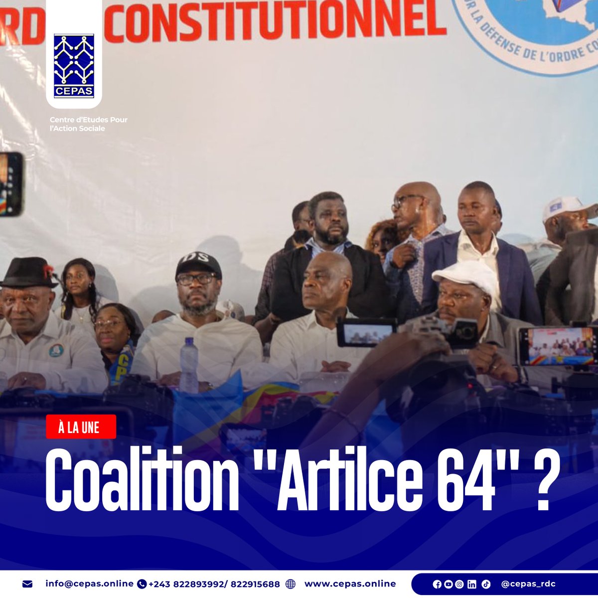cepas_'s tweet photo. L’invocation de l’article 64 de la Constitution constitue-t-elle un mécanisme légitime de défense de l’ordre constitutionnel ou un facteur de tensions politiques en République Démocratique du Congo ?#Article64 #CEPAS #Constitution #Politique @ChristianMolek3 @juvenalmunubo https://t.co/0ax7RZP2eA