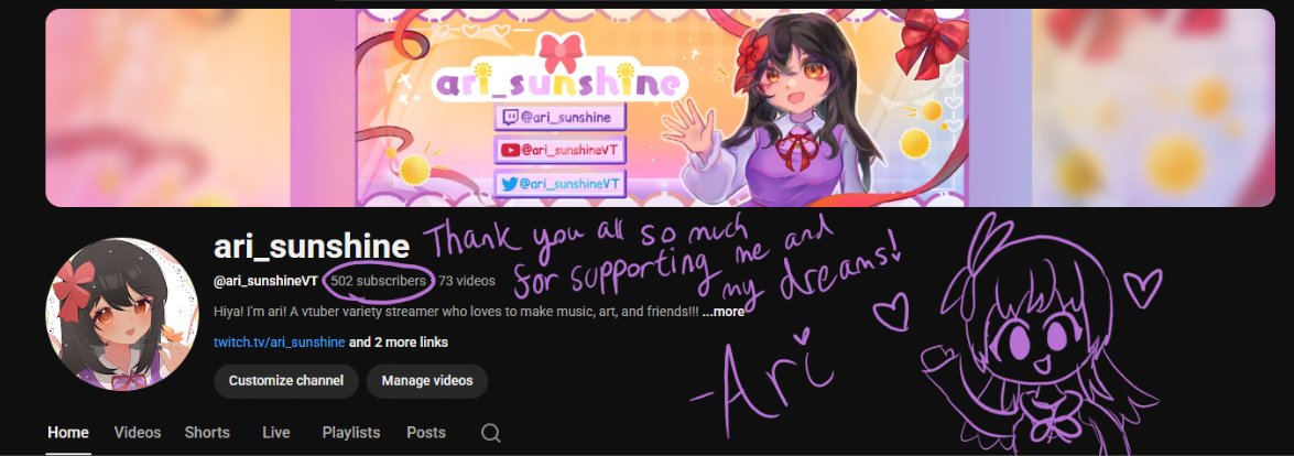 ari_sunshineVT's tweet photo. Thank you so much everyone for all the support on my youtube channel!!! 

Posting my song covers and multistreaming on here has truly been so much fun!! I'm so excited to keep on making more memories with all of you!!! https://t.co/bZ4UGuV4Ix