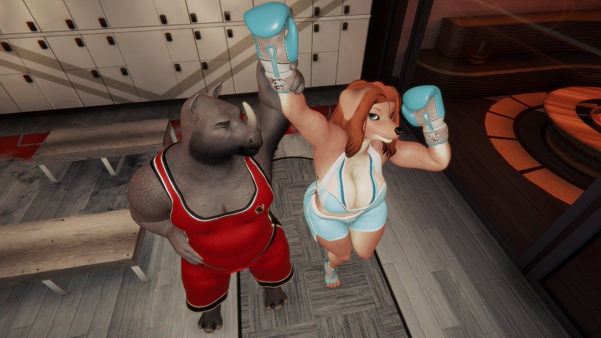 FurryVNE_nsfw's tweet photo. New version is out now, adding rhino assets, new characters, stock textures for eyes and eyelashes as well as some small quality of life changes to the interaction system with some hotkeys.

Check it out on our patreon over here:
https://t.co/DrnIMhPEuS

#FurryVNE https://t.co/v16uBGNYl4