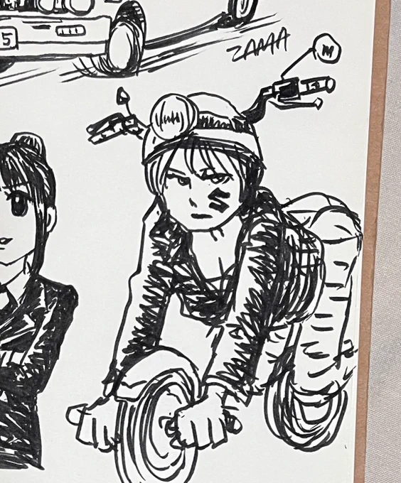 バイク擬人化のラクガキ 
