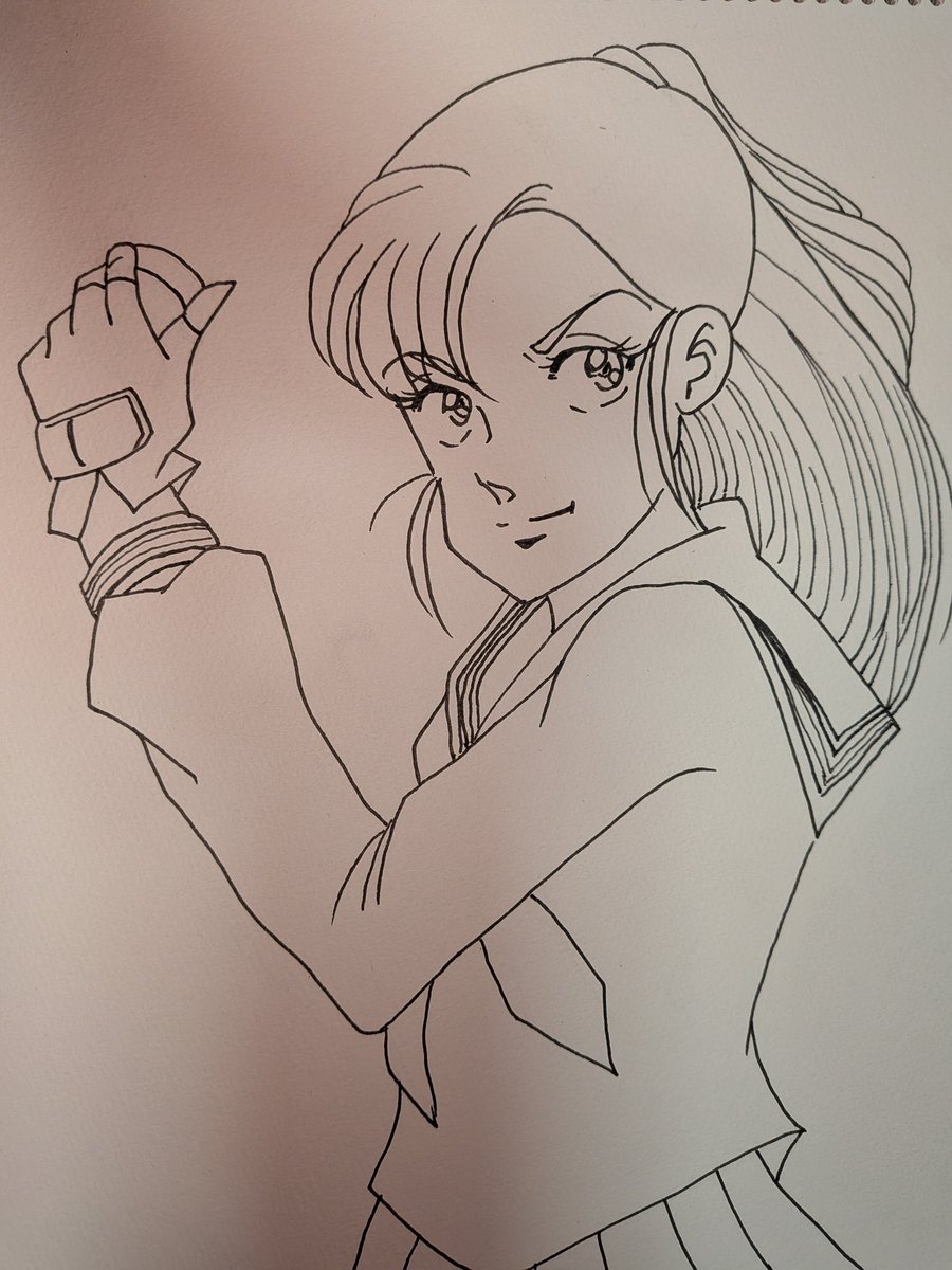 アナログ絵 ＃スケバン刑事2 ＃麻宮サキ ＃南野陽子 おまんら、許さん