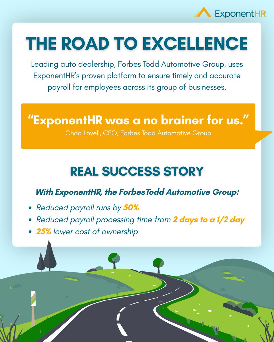 exponenthr's tweet photo. On Automotive Dealership Day, we’re proud to look back on our long-standing partnership with Forbes Todd Automotive Group (@GoodsonAcura of Dallas, @AudiDallas ). Take a look at a few highlights from their success story with ExponentHR!

#AutomotiveDealershipDay #ClientSuccess https://t.co/oI5mHZQki6