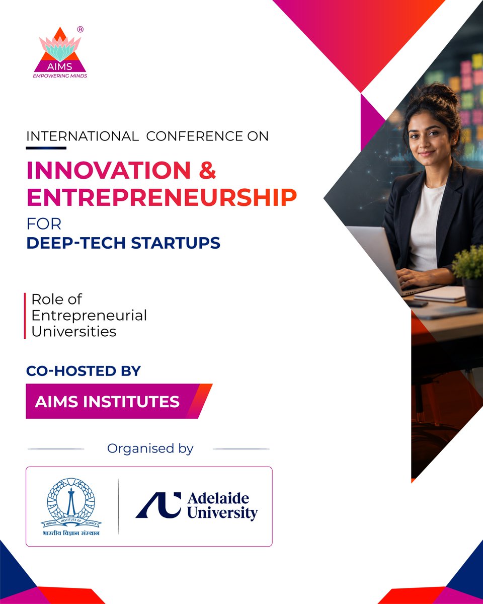 AIMSinstitutes's tweet photo. Meet the speakers for the International Conference on Innovation &amp; Entrepreneurship for Deep-Tech Startups.

Venue: JN Tata Auditorium, IISc Bangalore | 20-22 May 2026
#aimsinstitutes https://t.co/8BRKTGU5DW