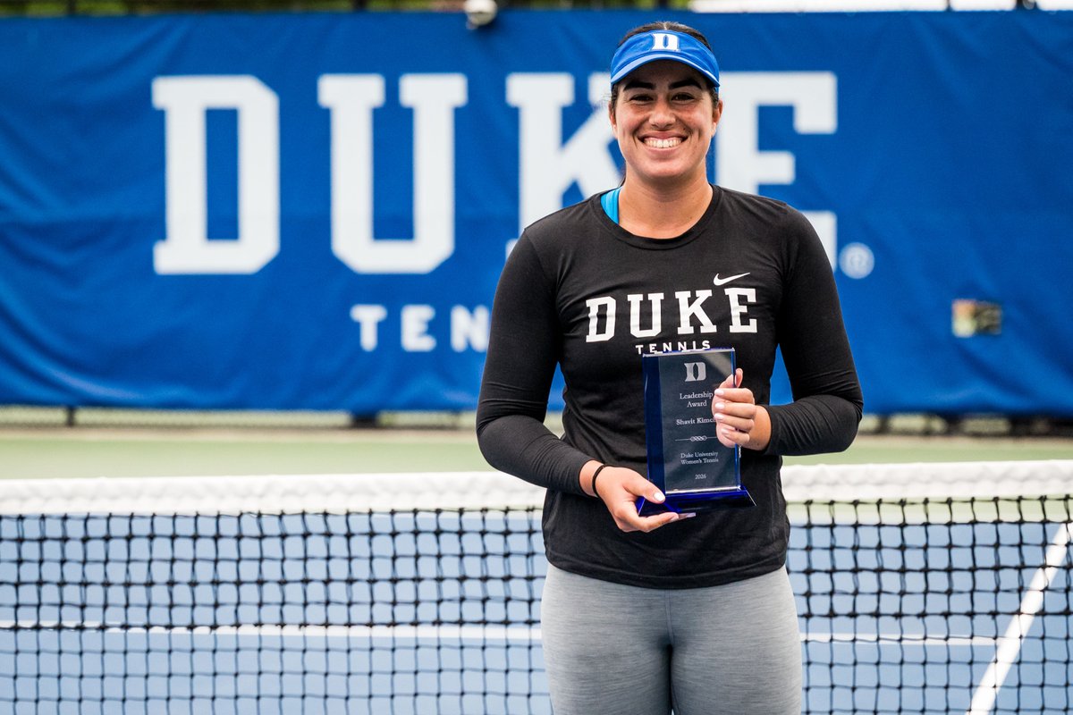 DukeWTEN's tweet photo. Always leading us into success on and off the court and pushing us to be the best we can be 😈 💙

Congratulations to Shavit on being this year's Leadership Award recipient 👏 👏 👏 https://t.co/4nI7Ap2gF3