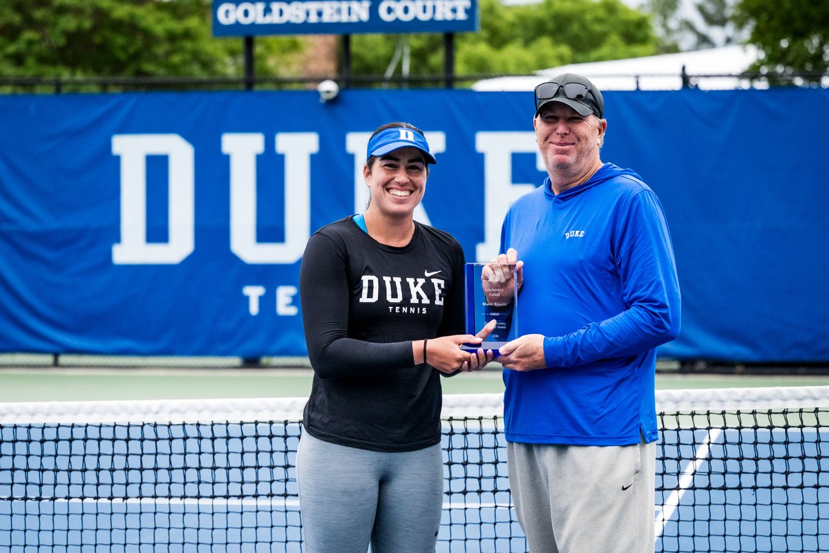 DukeWTEN's tweet photo. Always leading us into success on and off the court and pushing us to be the best we can be 😈 💙

Congratulations to Shavit on being this year's Leadership Award recipient 👏 👏 👏 https://t.co/4nI7Ap2gF3