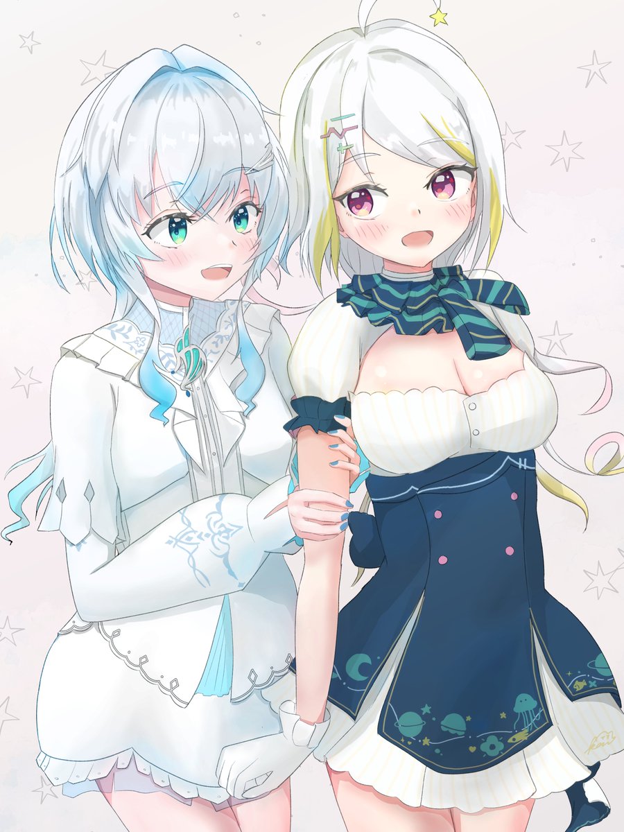 KAM3kj123's tweet photo. 二人が話してると癒し空間できるよね
#かすか絵　＃にこれくしょん https://t.co/zRi00WHr1e