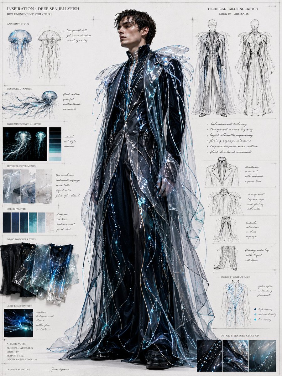 Deep Sea Jellyfish Couture Board