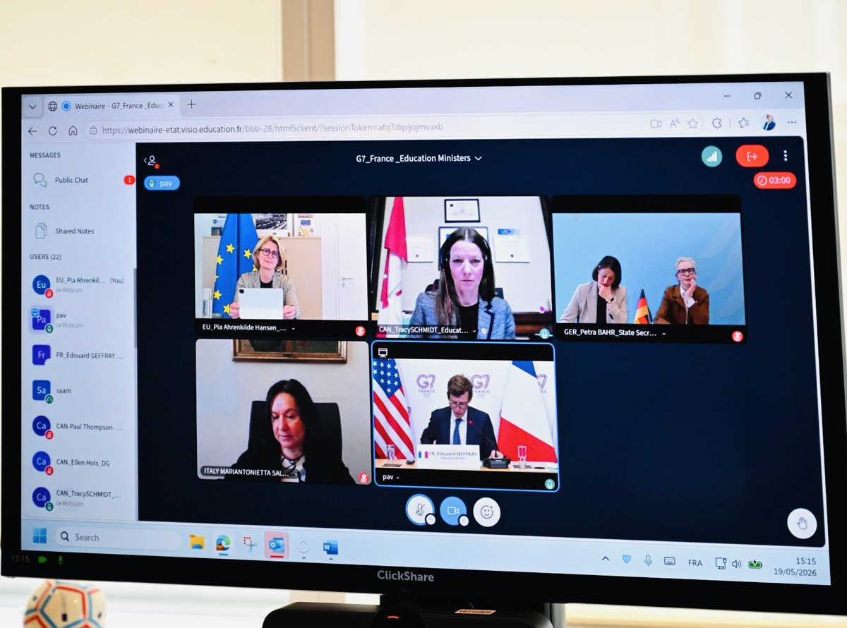 PiaAhrenkilde's tweet photo. 🇪🇺Happy to represent @EU_Commission &amp; EVP @RoxanaMinzatu at this afternoon’s meeting with @G7 partners to discuss a common critical  priority: 

online safety for minors.🛡️

Thanks to 🇫🇷 Minister @EdouardGeffray  for initiating the discussion, as current G7 Presidency!

1/3 https://t.co/WAF3uCPf84