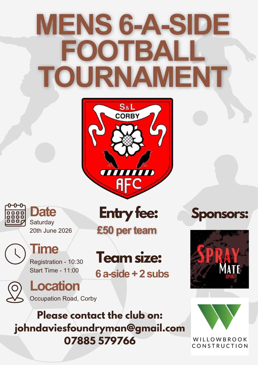 Foundrymen1935's tweet photo. We still have a couple places available if anybody or teams are interested in entering our summer 6aside tournament! 

Please contact the page or details below! 

⚽️⚽️⚽️ https://t.co/CDPoZolM71
