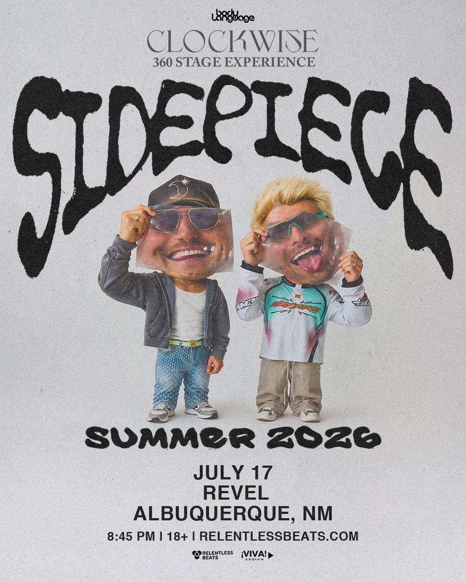vivaabq's tweet photo. #VIVALERTโผ๏ธ
House music with a little bad behavior
@youasidepiece bring the chaos to Revel ABQ on July 17 for a full #Clockwise360 takeover ๐
Tickets on sale now ๐ https://t.co/xFFRdsdZG7 https://t.co/dkf3LJqHEE