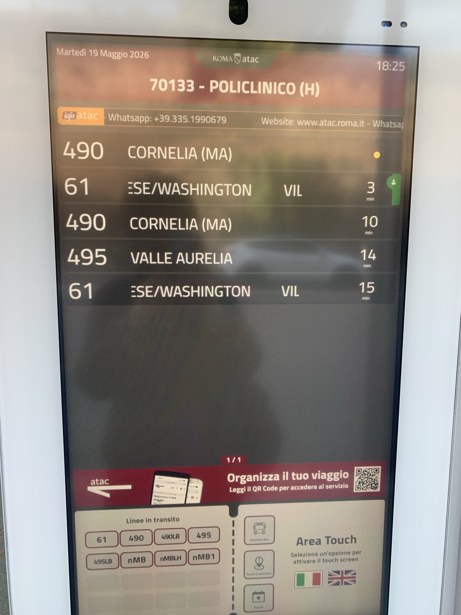 io_eman's tweet photo. @InfoAtac la precisione! nessun autobus nemmeno in lontananza ma per il vostro display io sono già salita. https://t.co/yh30AVZoVW