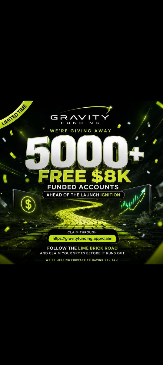 mathewfriday36's tweet photo. @gravityfuunding. New 5000 user giveaway 8k funded accounts https://t.co/L1lFqbVDQj