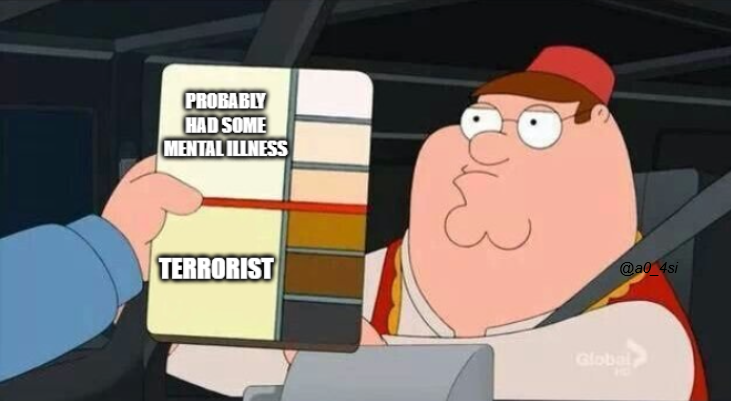 e0_4si's tweet photo. Slightly tanned Arab-looking guy sneezes too loud:

"Potential extremist. Deport him immediately." 

Caucasian looking faggot  writes a manifesto and shoots up a school:

"I will put money on it that there's some mental illness going on" 

#SanDiego #Masjid #ZionistPropaganda https://t.co/psD6sLkBlX