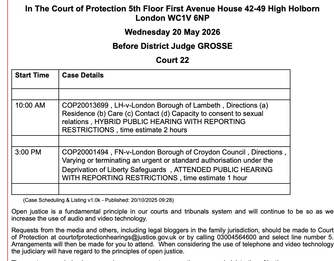 Open Justice Court of Protection Project tweet media
