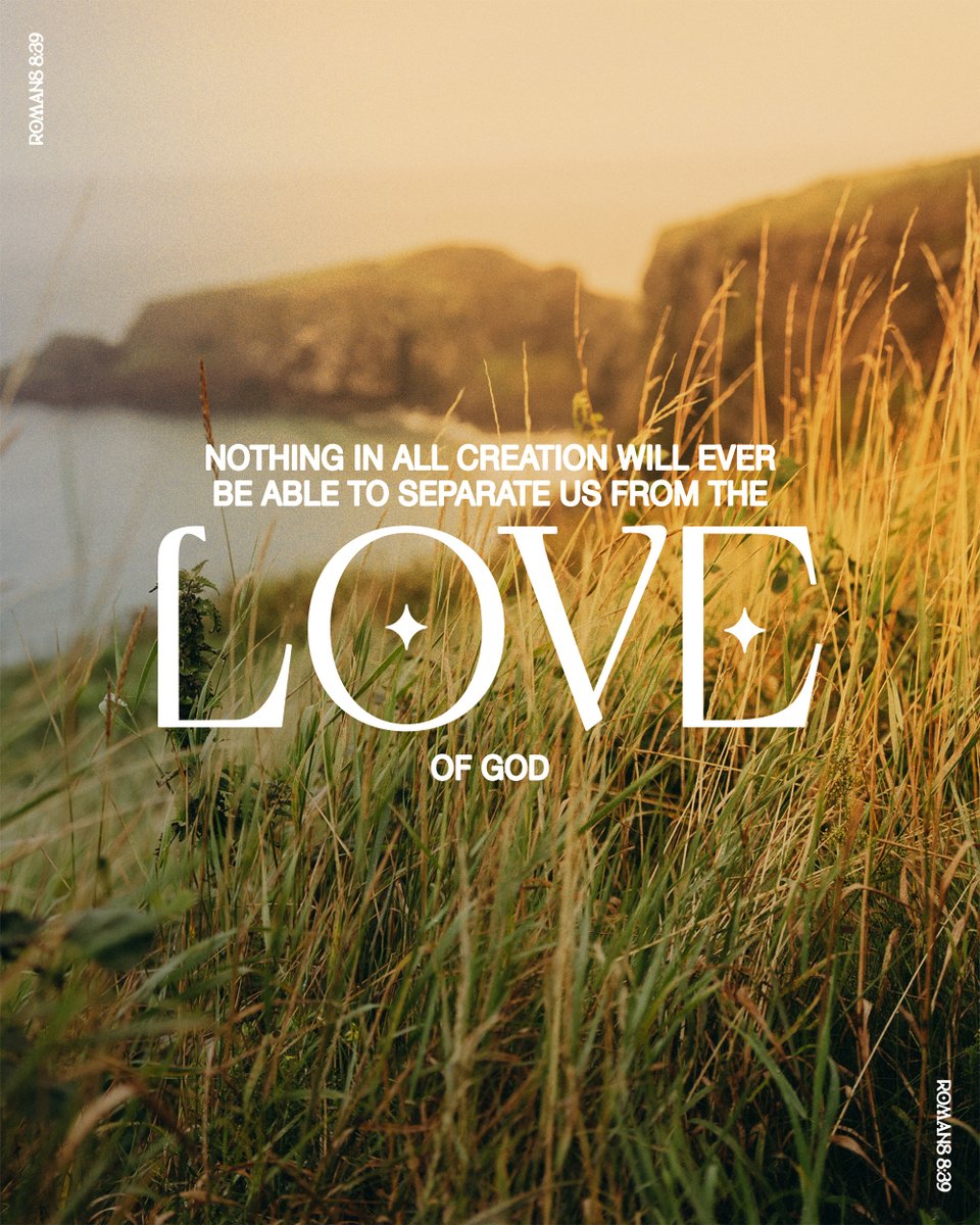 coolspringbc's tweet photo. Here's the list: "neither death nor life, neither angels nor principalities, neither the present nor the future, nor any powers, neither height nor depth, nor anything else in all creation, will be able to separate us from the love of God that is in Christ Jesus our Lord." https://t.co/n1aHdj1nZa