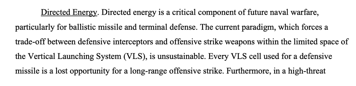 laserwarsHQ's tweet photo. Some rough math on this engagement:

Nine surface combatants, assuming all Arleigh Burke-class destroyers, means around 864 VLS cells. With 207 Tomahawks launched, that potentially means less than 25% of VLS capacity was devoted to offensive weapons

Therefore, the most significant US naval combat operations since World War II involved a destroyer fleet going into the fight with roughly three-quarters of its magazine committed to self-defense

No wonder the Chief of Naval Operations put such a heavy premium on directed energy in his May 14 posture statement to Congress ... https://t.co/J8tedncx5x