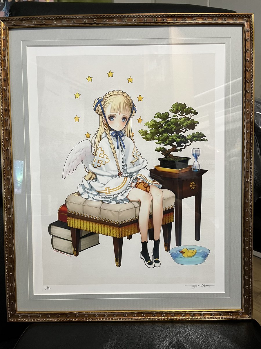 m9TAT6m's tweet photo. 大槍葦人先生の複製画届いたって！
家宝にするわ！ https://t.co/YOgdrUfwTC