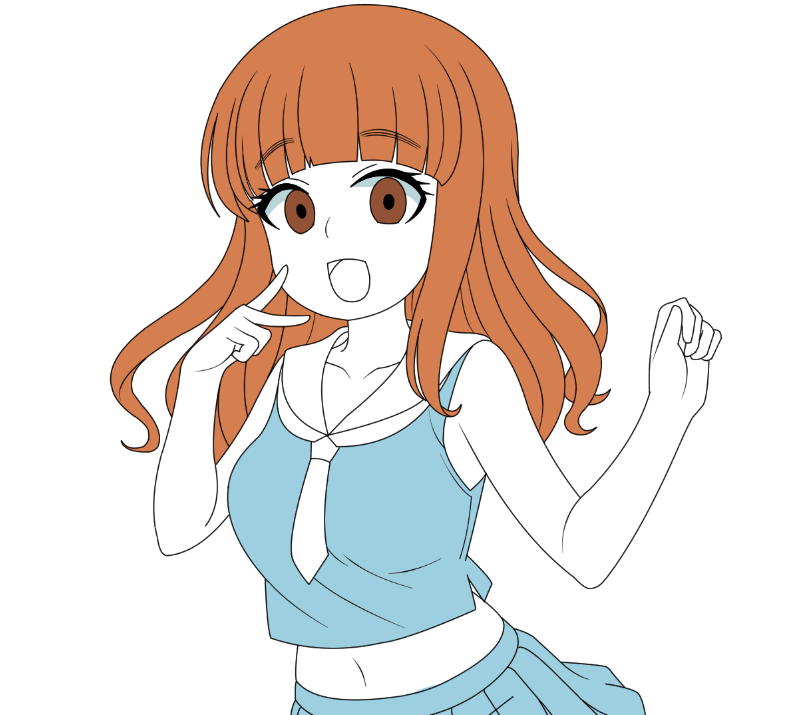 武部沙織 「目がなんか気に入らなかったから描きなおした。」|えむけーのイラスト