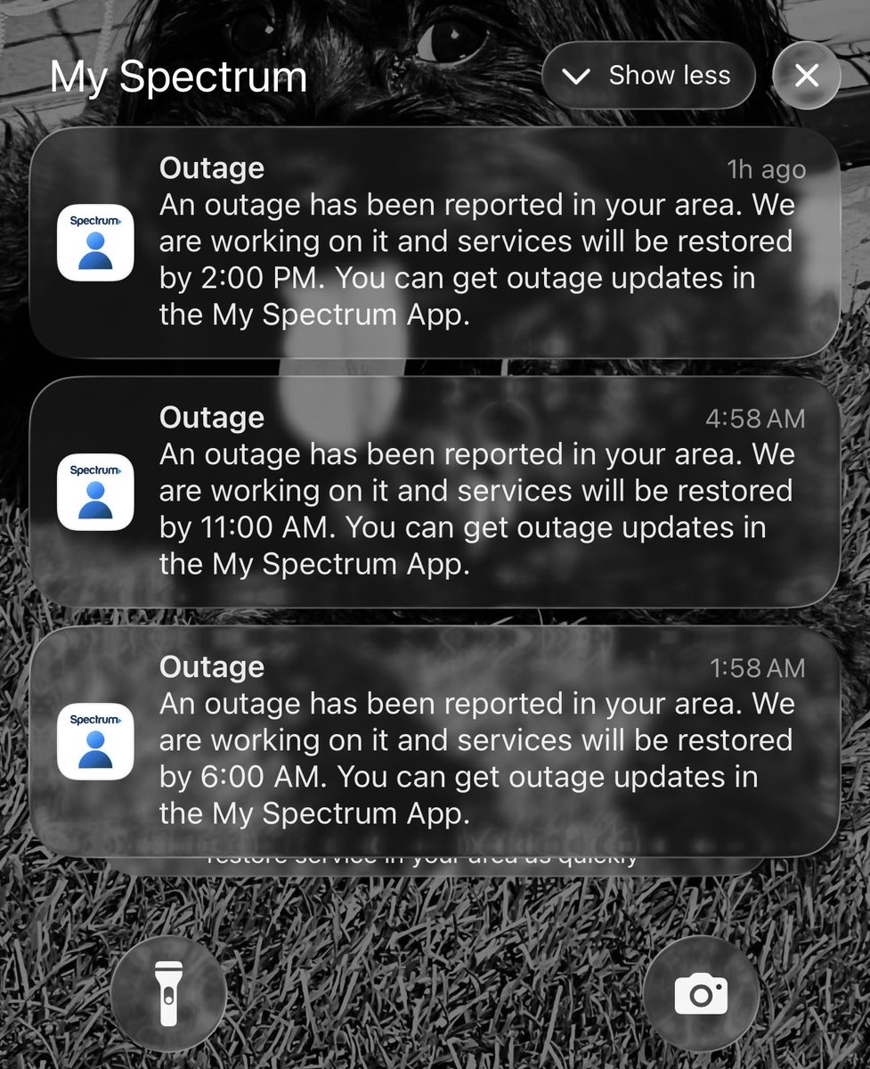 feelnumb's tweet photo. @Ask_Spectrum why is there always an outage? And why do you keep moving the goalposts on the timeline? I work for home. Please credit my account for services that do not work. https://t.co/Uwj7O0xnWy