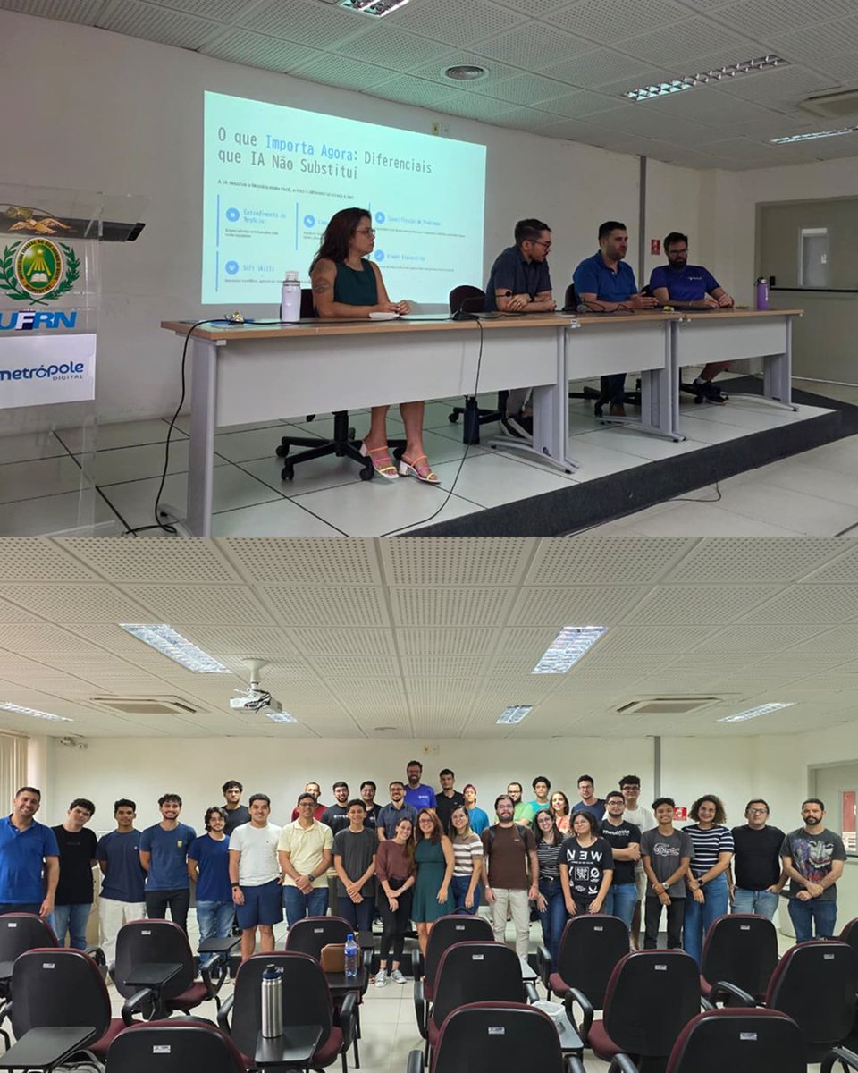 metropoledigi's tweet photo. 💻 Na última sexta-feira, realizamos o Conexão TECH, iniciativa do Curso Técnico do IMD em parceria com o SAME. O encontro reuniu estudantes para discutir os impactos da Inteligência Artificial no desenvolvimento de software, mercado de trabalho e desafios da área de TI. https://t.co/pkN3gAD7uQ