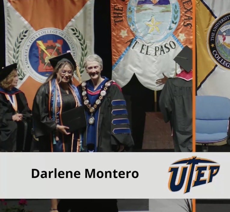 TarangoRN_SISD's tweet photo. So proud of our Health Services student worker, Darlene Montero, on graduating from UTEP with her Bachelorβs in Social Work! ππ§‘π
Wishing you continued success as you begin making a difference in the lives of others! #TeamSISD #UTEPGrad https://t.co/rCqXUzbkj4