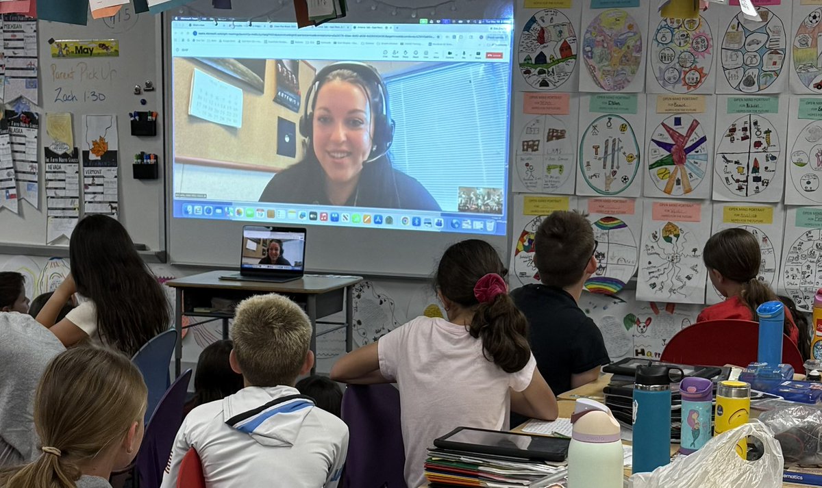 EPSDShoemaker's tweet photo. Mrs. McDonald’s science classes joined in on a virtual experience with “Cousin Kelly” who works at NASA. It was so cool to learn more about Artemis and the future of space travel. What a memorable experience!! 🚀@EastPennSD https://t.co/PJUT68sXix
