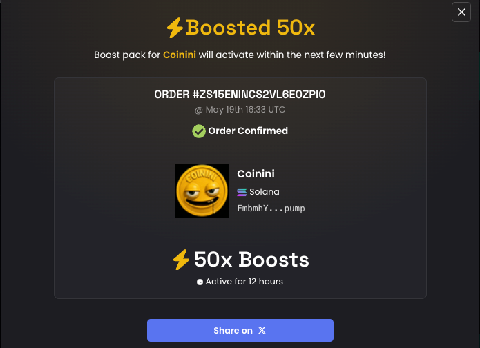 coininisol's tweet photo. https://t.co/PHBMh5rAYq

50X Boost worth 500$ is live

Go click rocket buttons while ads goes live https://t.co/KTS11nHaGq