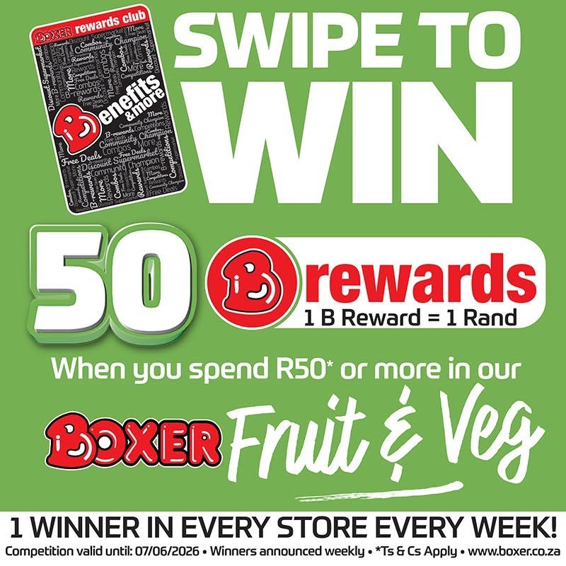 BoxerStores's tweet photo. 🍊Winter's here! Stock up on Vitamin C with tasty oranges or naartjies from Boxer. Swipe your Boxer Rewards Club card for B Rewards on R50+ purchases! Prices valid until 24/05/2026! #BoxerStores #LowerPrices https://t.co/0yvGDcDlCX