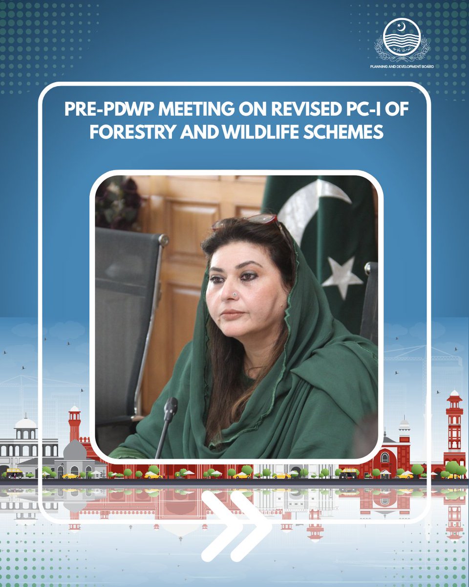 ggwoasieq11's tweet photo. A Pre-PDWP meeting regarding the revised PC-I of two Forestry and Wildlife schemes was held at the P&amp;D Board
Meeting was chaired by Member Environment, Ms. Nadia Shafiq
Participated by Secretary Forest and Wildlife Department  Capt. (Retd.) Tahir Zafar Abbasi, and other officials https://t.co/rtsuFOVWW1