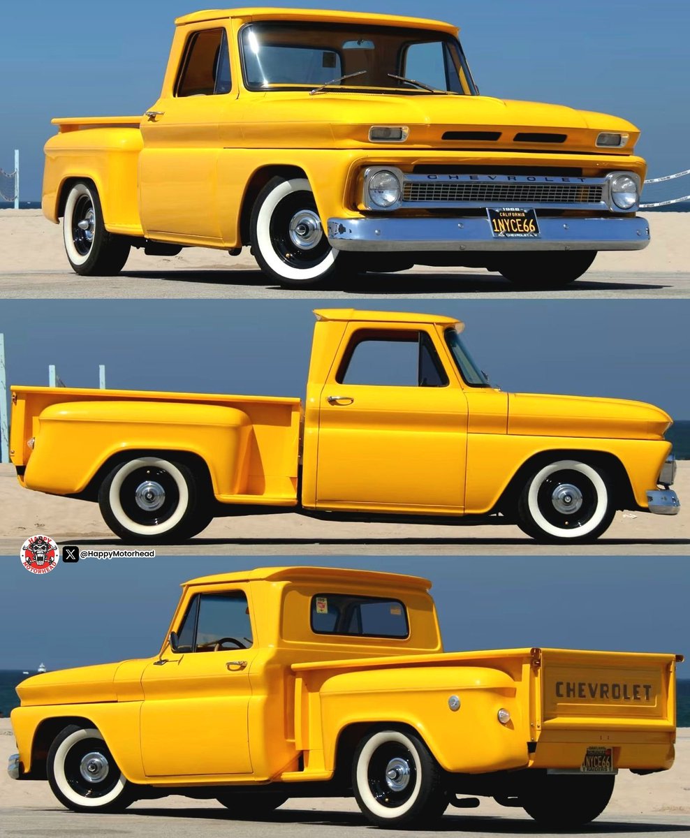 HappyMotorhead's tweet photo. 🚨 1966 C10 Stepside in nuclear banana mode! 😂

Like - Love - Leave?

#C10 #Stepside #ChevyTruck #ClassicChevy #TruckNation https://t.co/3OTl4GLqkJ