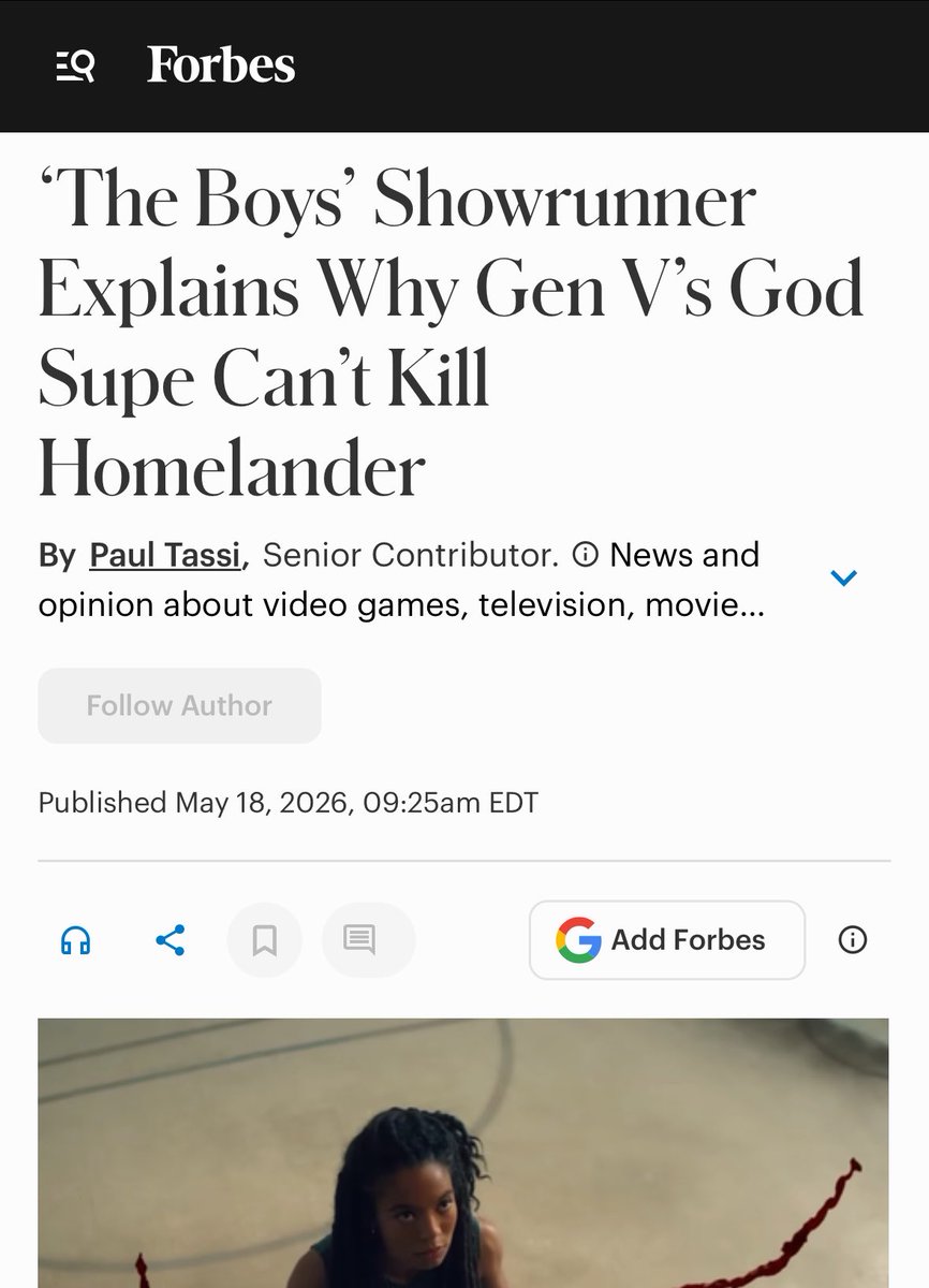 haworthes's tweet photo. forbes clocked it, kripke real life trying to gaslight people about marie’s training https://t.co/p9ozAgZwTD