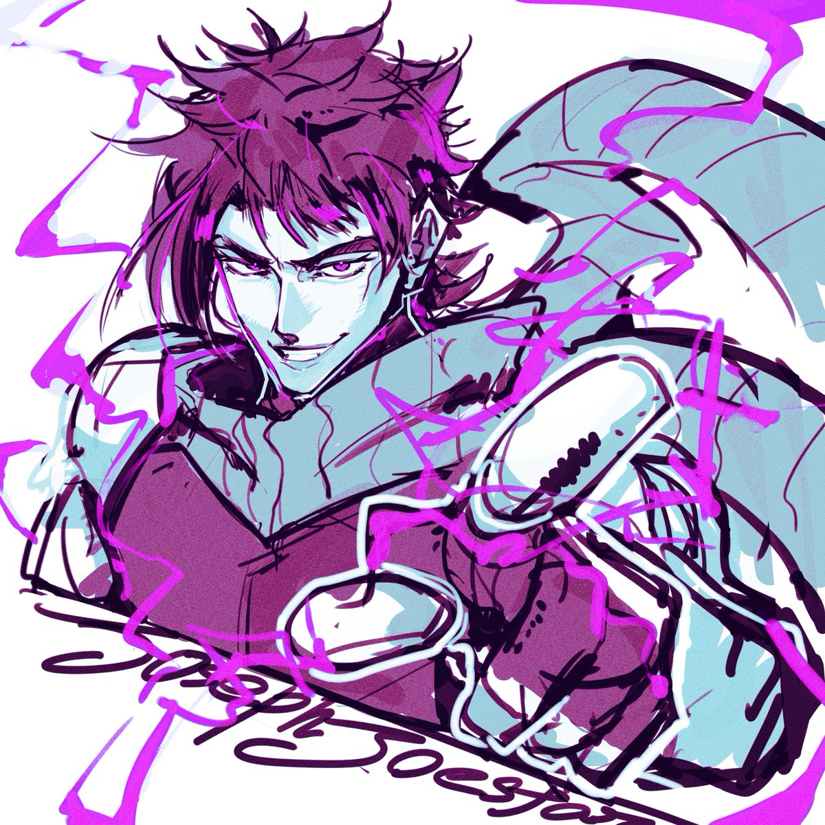 ジョセフ・ジョースター ,ジョセフ・ジョースター 「ワンドロrkgk ジョセフ・ジョースター」|りゅうせーのイラスト