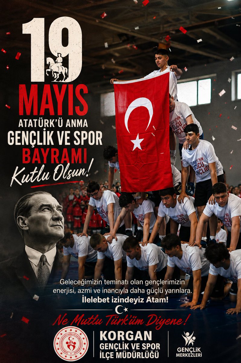 _MGuveN's tweet photo. 19 Mayıs Atatürk'ü Anma Gençlik ve Spor Bayramı Kutlu Olsun.
#19Mayıs https://t.co/6IiQPL0OzS