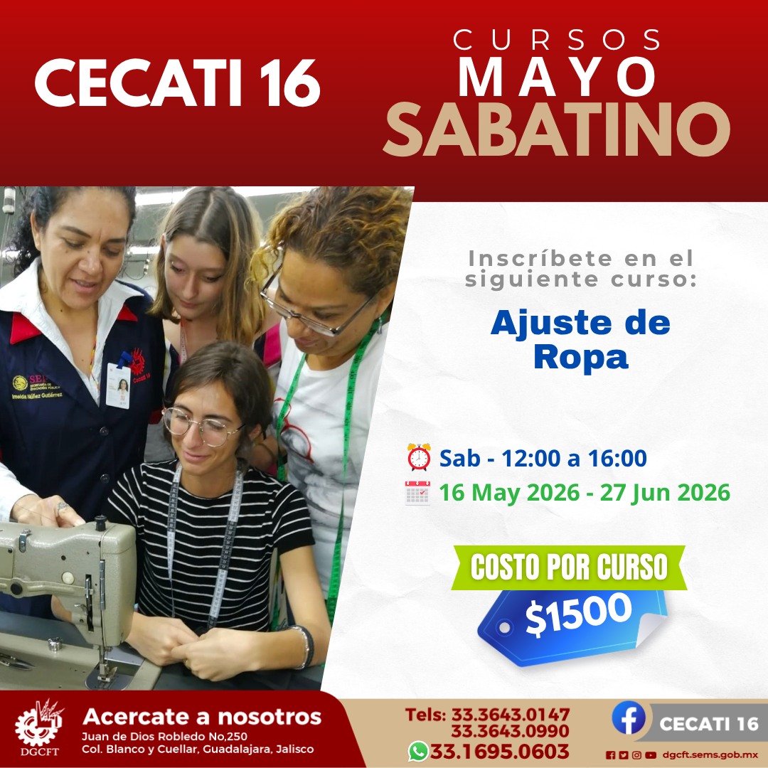 Cecati16's tweet photo. CECATI 16  Cursos Sabatinos.
✉️🤳 Envíanos mensaje o visítanos  ☎️33 3643 0147 | 33 3643 0990
WhatsApp: 33 1695 0603
🧍 Visítanos en:
Juan de Dios Robledo No. 250
Col. Blanco y Cuéllar, Guadalajara, Jalisco https://t.co/hMLgycOIUh