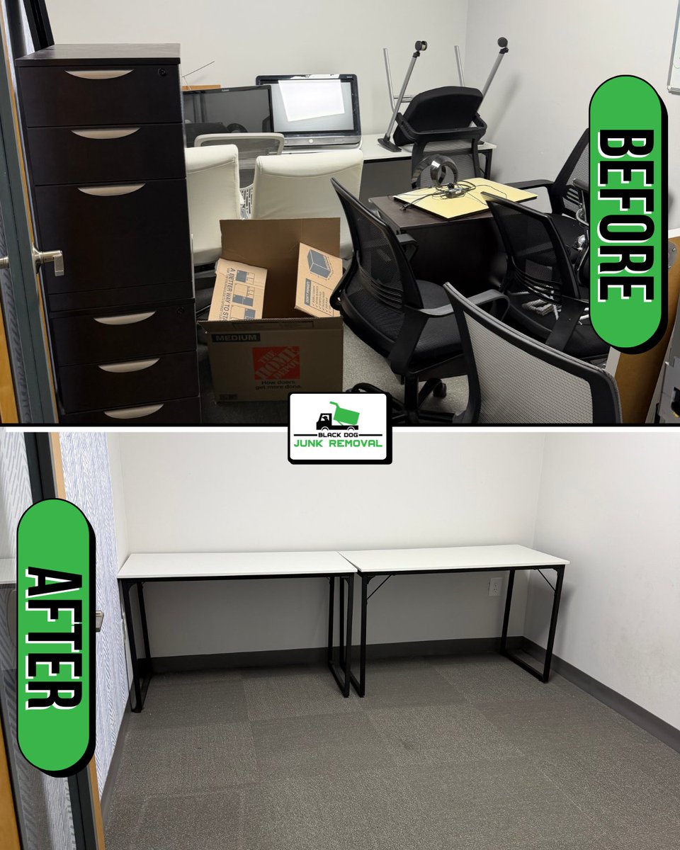 BDJunkremoval's tweet photo. 💨 Office Cleanout 
🐾 Black Dog Junk Removal 
👉 Ready for your transformation? Contact us today! ☎️ 843-920-JUNK (5865) 
⚡ Fast and Friendly Service 
📍 Charleston, SC
#BlackDogJunkRemoval #CharlestonSC #JunkRemoval #Office #JunkRemovalNearMe #Transformation #Declutter https://t.co/xgylicVIF6