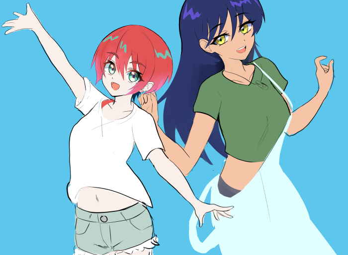 Yです♡ こんにちさっぽう😆💙 Full version on my Twitter and Pixiv
