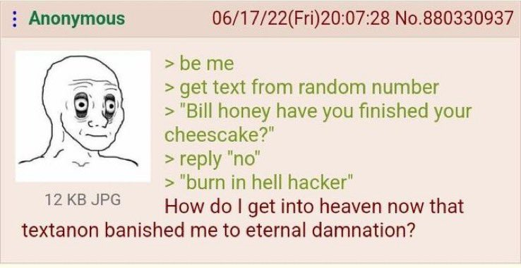 Greentext Poster tweet media