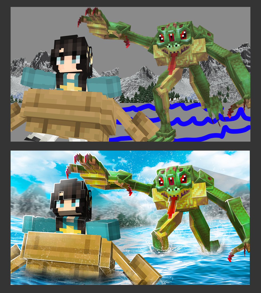 Secr_tmc's tweet photo. practice thumbnail, first time doing any water effects please spare me🙏🙏🙏 https://t.co/NNw5QS0zU0