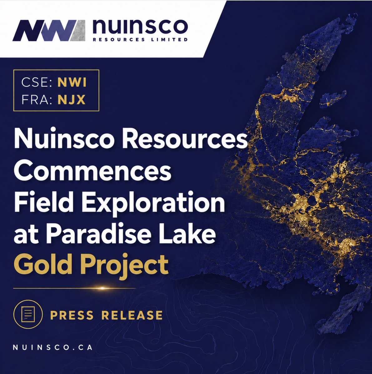 NWIResources's tweet photo. Boots are on the ground at Paradise Lake as $NWI Nuinsco kicks off field exploration at its highly prospective #Newfoundland #gold project. With multiple targets, historic high-grade results, and a growing understanding of the system!

Read Here: https://t.co/pR0j3knk8v https://t.co/tedhMf9Y8u