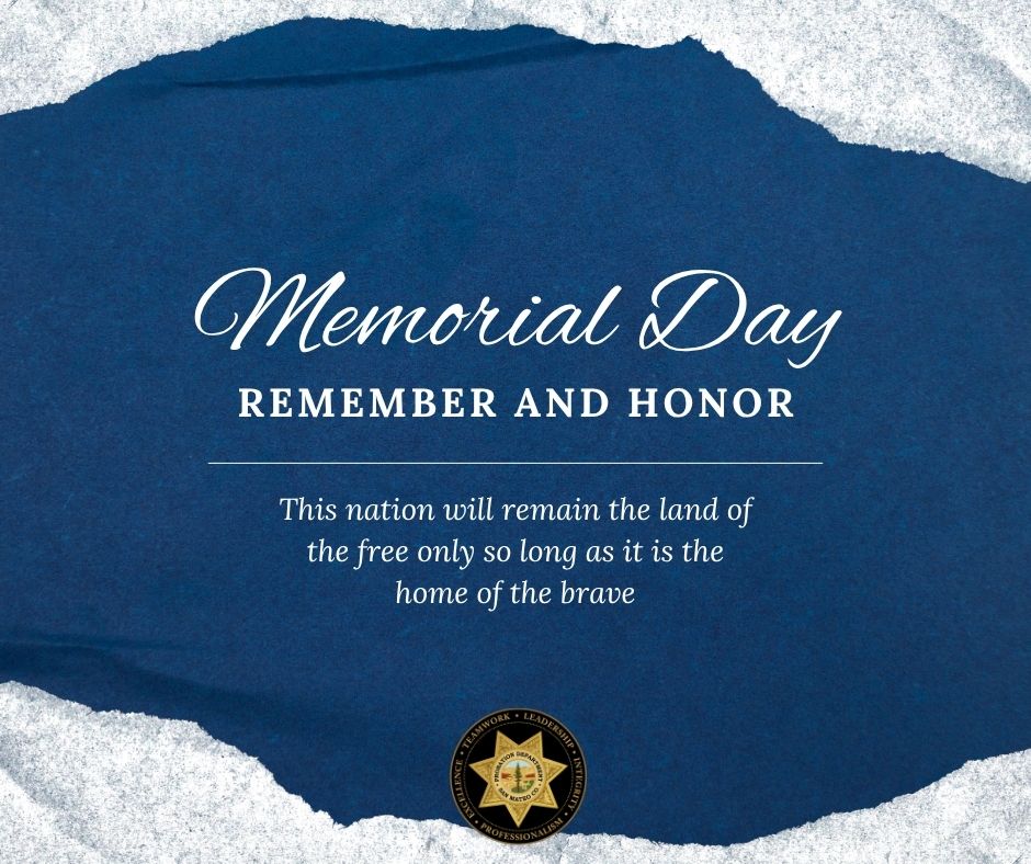 SMCProbation's tweet photo. This Memorial Day, we remember and honor the brave men and women who gave their lives in service to our country. Their sacrifice will never be forgotten. 🇺🇸#MemorialDay #HonorAndRemember https://t.co/9wOVVXHVfC