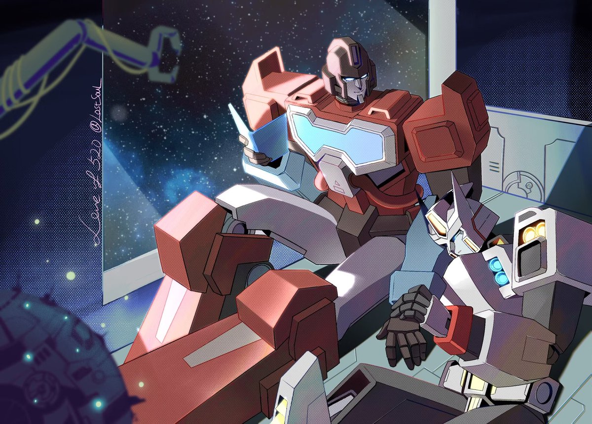 lostsoulRABI's tweet photo. #transformers #perceptor X #drift 【感漂·520·1h单人企划】
被骗了吧，只有我一个人画，甚至没来得及踩点发出来
但是赶巧不巧，能在520画完，就当我家产品节日贺图啦！ https://t.co/A8oLUMrBIQ