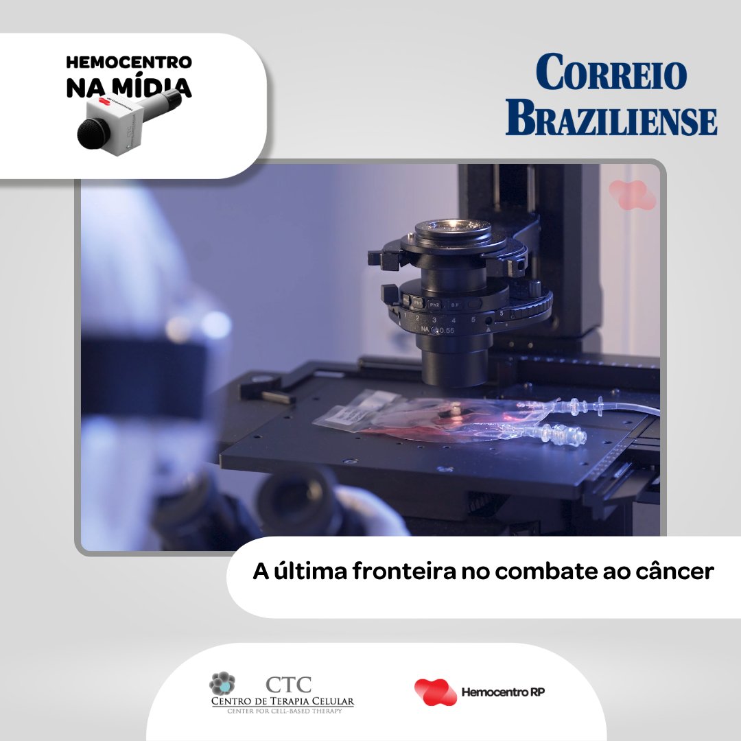 ctc_usp's tweet photo. O jornal @correio Braziliense destacou em reportagem o Estudo Clínico CARTHEDRALL e os avanços no desenvolvimento nacional da terapia celular CAR-T contra o câncer.

Leia a reportagem completa: https://t.co/rdg2gMnkWj https://t.co/QlYN60bxM3