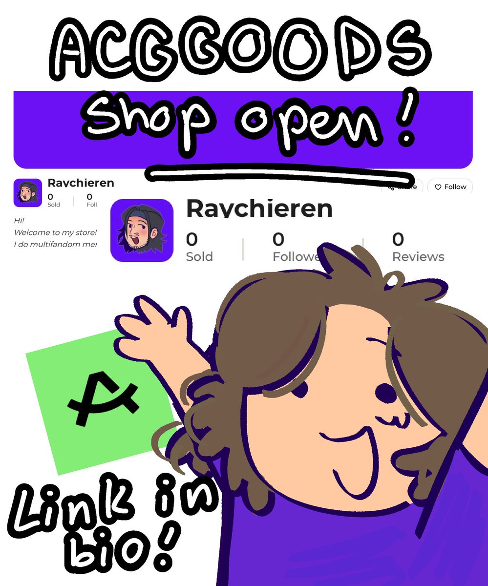raychieren's tweet photo. My ACGGOODS sh0p is open! 
Link is below and in bio!!! https://t.co/dXXuDE8w0R