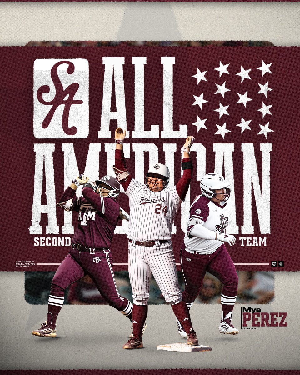 AggieSoftball's tweet photo. All-American Aggie: Mya Perez 👍

#GigEm https://t.co/umXVFhLftS
