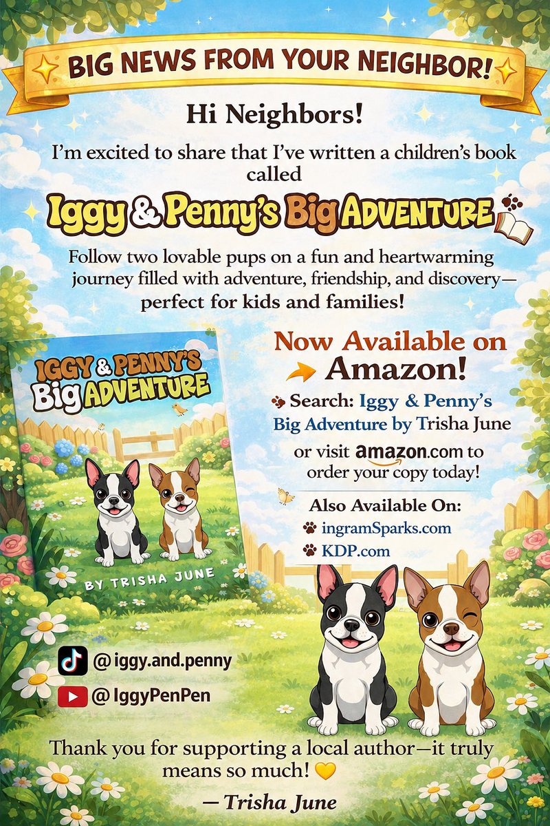 Roseytrish's tweet photo. @goodreads @amazon check out Iggy and Penny’s book. https://t.co/Agx40rZfGm