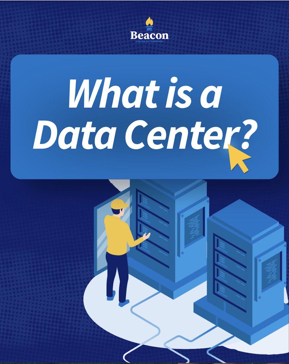 BeaconTN's tweet photo. You've likely heard this term recently. But while it is widely used, it's often imprecise. 

➡️Some are owned by a single organization, used to run internal systems, others by multiple clients. 
➡️Certain data centers power emails and streaming in the cloud and some power AI
➡️While some are hyperscale, others are micro or edge data centers

The purpose of all data centers is to provide reliable computing infrastructure, but their scale, ownership, and energy demands vary dramatically.