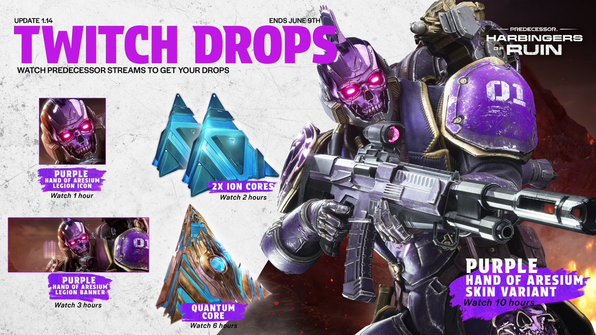 rgsace's tweet photo. Check out your favourite @PredecessorGame streamer on Twitch and claim your drops!

https://t.co/dom3F2l3wP https://t.co/QM4hIg7pHY